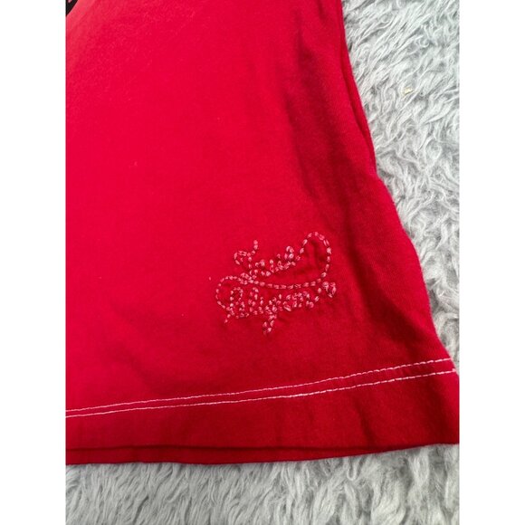 True Religion Mens Red Graphic T-Shirt "Im A Vietnam Dropout" Size L 100% Cotton - Picture 8 of 12